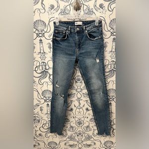 Zara distressed skinny jeans size 4
